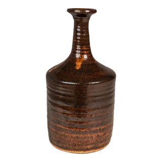 Japanese Modern Stoneware Studio Pottery Glazed Vase / Vessel, Japan, C. 1970s For Sale