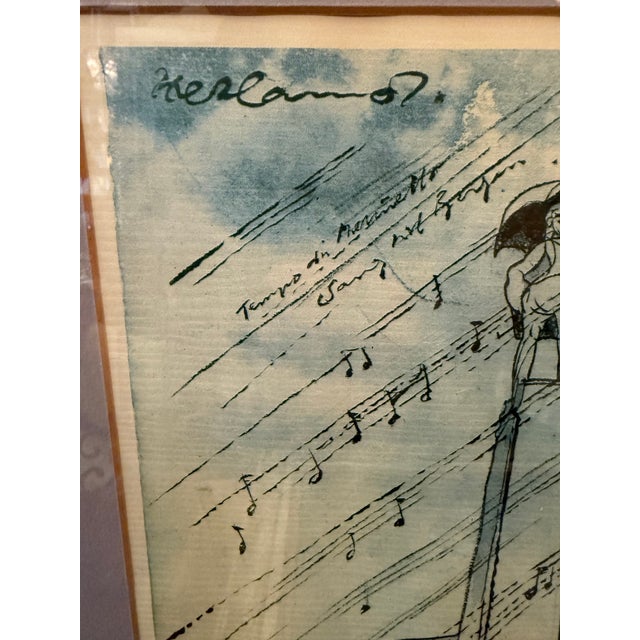 1974 Signed Kingdom of Music Wall Art For Sale In Los Angeles - Image 6 of 9