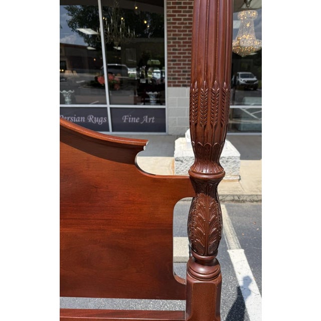 Vintage King Size Cherry Bed Frame by Y&j Furniture For Sale - Image 9 of 18