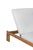 Paradiso Outdoor Teak Chaise - Light Gray Fabric For Sale In Chicago - Image 6 of 11