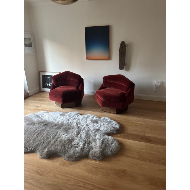 A pair of sculptural swivel chairs from Soho Home, 2025 collection. SOLD OUT online. They read modern, but with a subtle...