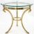 Hollywood Regency Italian Brass Base Glass Top Round Lamp Table Gueridon Stand For Sale - Image 3 of 13