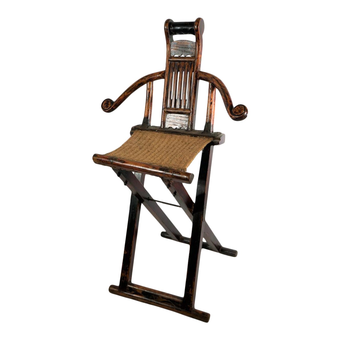 Antique Chinese Tall Folding Chair Chairish Antique Chinese Tall Folding Chair Chairish