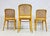 1960s Set of 3 Cane & Bentwood Side Chairs by Loewenstein/Oggo, Usa 1960's For Sale - Image 5 of 12