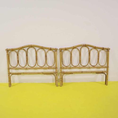 Single Bed Headboards in Woven Bamboo, Set of 2 For Sale - Image 10 of 10