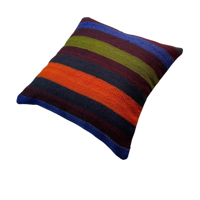 Turkish Kilim Cushion Cover For Sale - Image 6 of 11