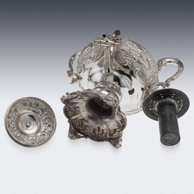 Metal Antique William IV Silver Hot Water Kettle or Samovar, London, 1837 For Sale - Image 7 of 18