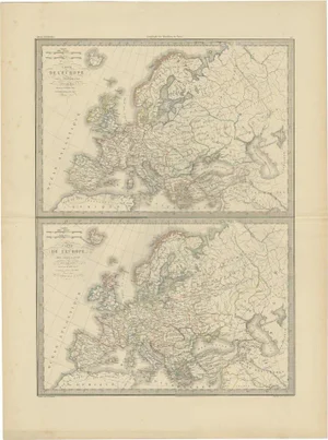 Antique Map of Europe, 1842
