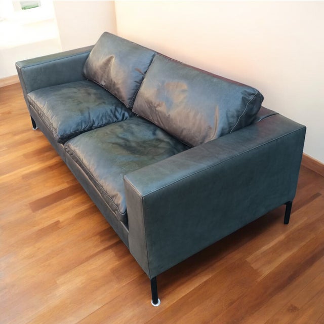 2020s The Blu Dot New Standard 78″ Leather Sofa For Sale - Image 5 of 12
