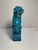 Vintage Chinese Turquoise Blue Glazed Ceramic Foo Dog Figurine For Sale - Image 4 of 6
