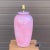Ceramic Vintage Mottled Pink Glazed Ceramic Table Lamp For Sale - Image 7 of 13