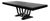 Art Deco Black Lacquer Dining Table with Extensions, 1930s For Sale