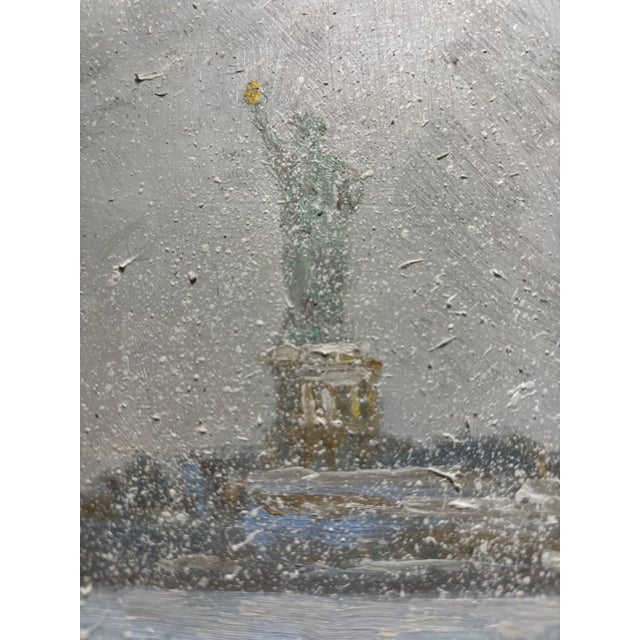 American Christopher Willett, "Tugboat in New York Harbor", Oil on Masonite For Sale - Image 3 of 9