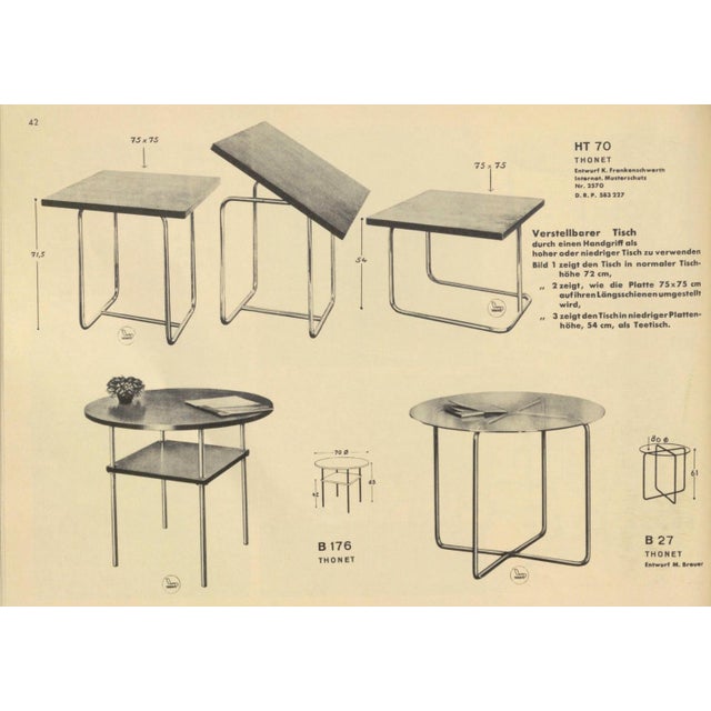 Vintage Bauhaus Tubular Steel Table by Marcel Breuer for Robert Slezak, CZK, 1930 For Sale - Image 15 of 17