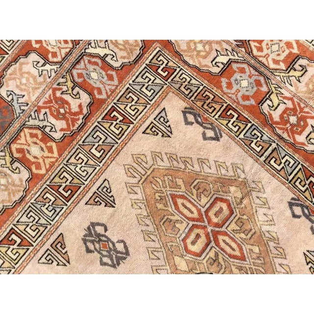 Vintage Hand Knotted Turkish Area Rug - 76" X 119" For Sale - Image 9 of 10