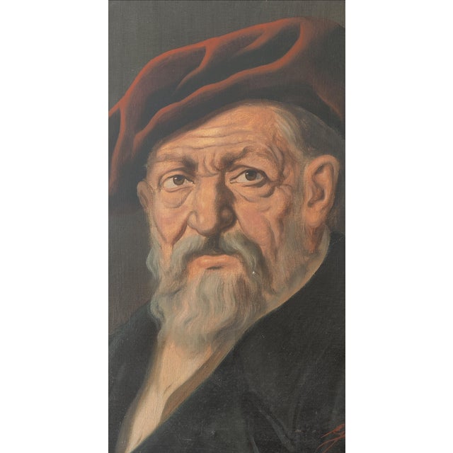 For your consideration . . . A vintage signed portrait painting by Hungarian artist Jeno Gussich. The portrait is entitled...