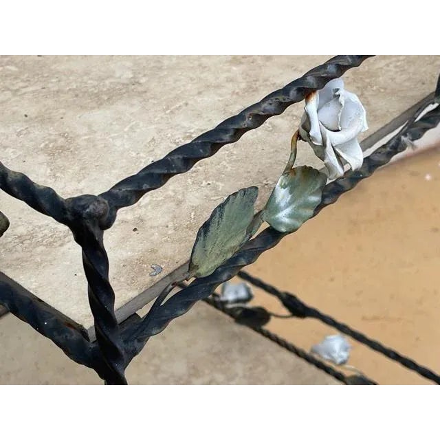 Wrought Iron Bar Cart, Vintage For Sale - Image 9 of 13