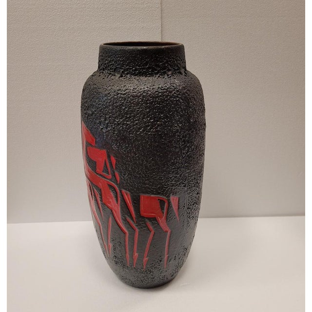 German Fat Lava Ceramic Vase from Scheurich Keramik, Germany, 1950s For Sale - Image 9 of 17