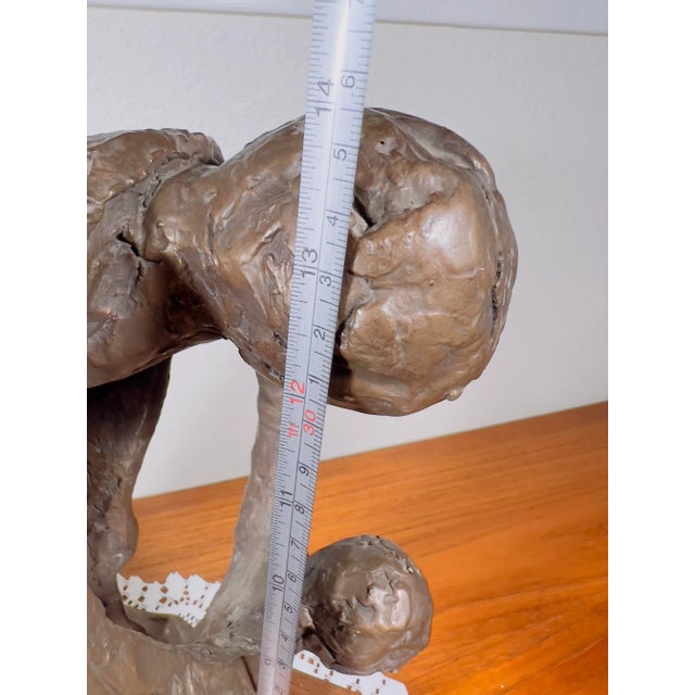 Wood “Adult and Child” Modern Abstract Figurative Sculpture by Peter Lipman-Wulf 1965 For Sale - Image 7 of 12