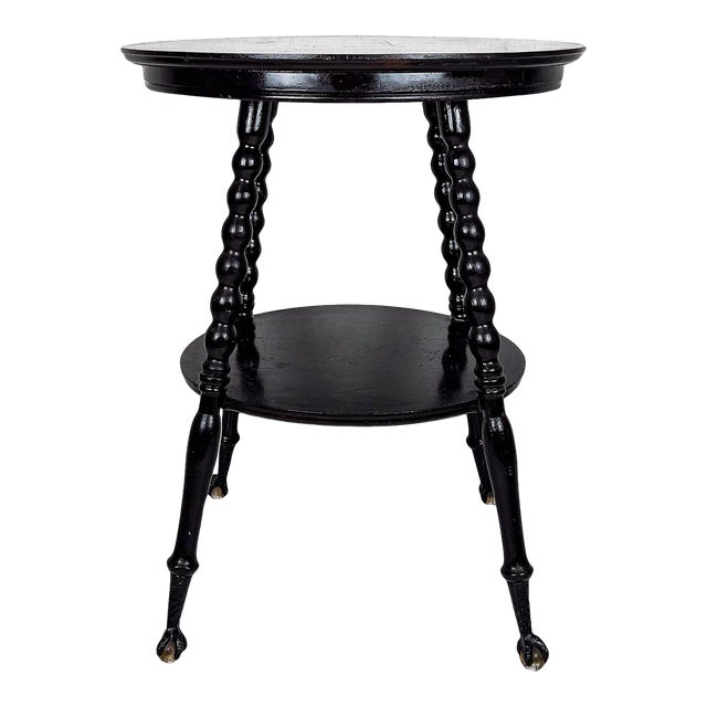 Antique Bobbin Turned Leg Table For Sale