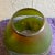 Olive Vintage Green Glass and Metal Artist Signed Vase For Sale - Image 8 of 10
