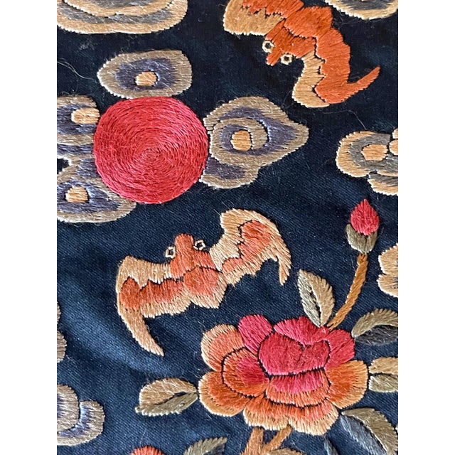Pair Chinese Embroidered Fourth Rank Badges Qing Dynasty For Sale - Image 9 of 18