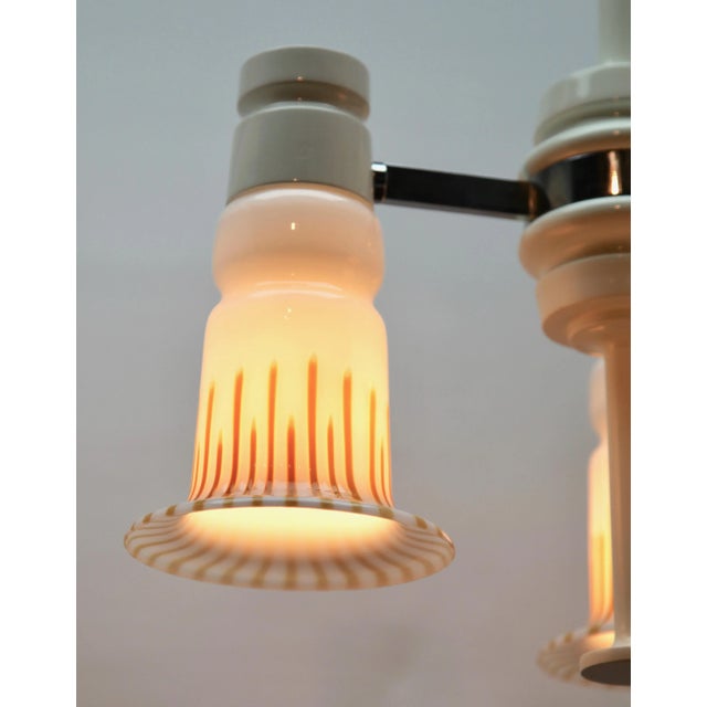 Wood Chandelier with Three Arms in Murano Glass, 1960s For Sale - Image 7 of 9