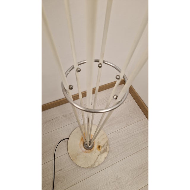 Vintage Alberello Floor Lamp in White and Chrome Iron from Stilnovo, 1980s For Sale - Image 6 of 14