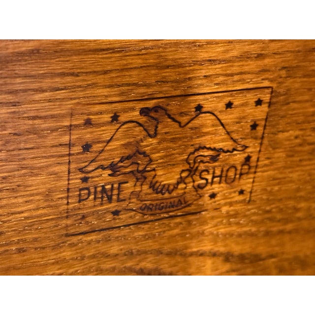 Vintage Solid Pine Tall Chest of Drawers by Pine Shop Originals c.1950s For Sale - Image 10 of 13