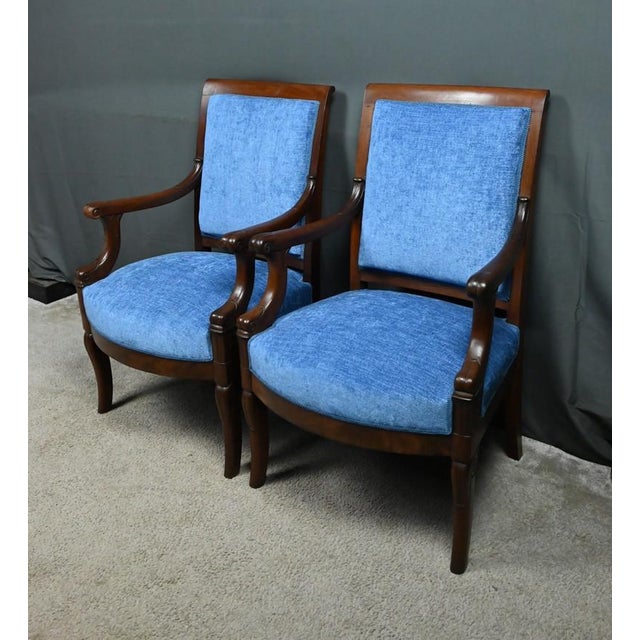Early 19th Century Restoration Mahogany Armchairs, Set of 2 For Sale - Image 4 of 18
