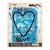 Blue Heartbeat - Original Blue Abstract Street Art Painting on Newspaper by Gary John For Sale
