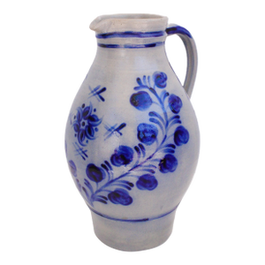 Exr Lrg. 19th C. European Westerwald Salt Glazed Stoneware Jug 16"