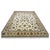 Indian Tabriz Wool & Silk 9x12 White Ivory, Tan, Blue, & Green Handmade Area Rug #1144267 For Sale - Image 4 of 9