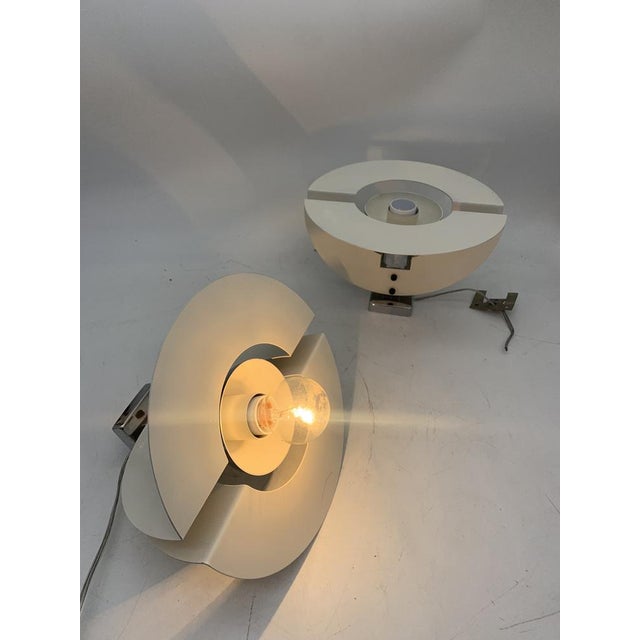 Metal Wall Lamps attributed to Reggiani, 1960s, Set of 2 For Sale - Image 3 of 5