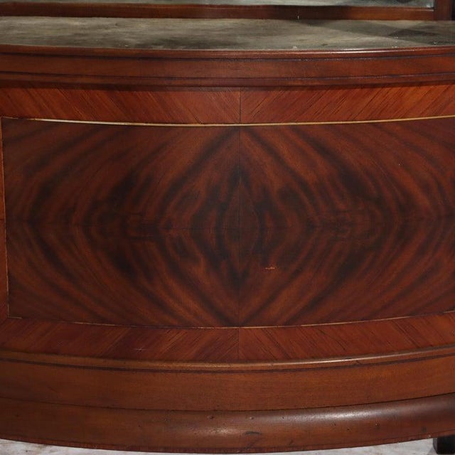 Late 19th Century Antique French Mahogany Banded Display Vitrine With Inlay & Ormolu C1890 For Sale - Image 5 of 18
