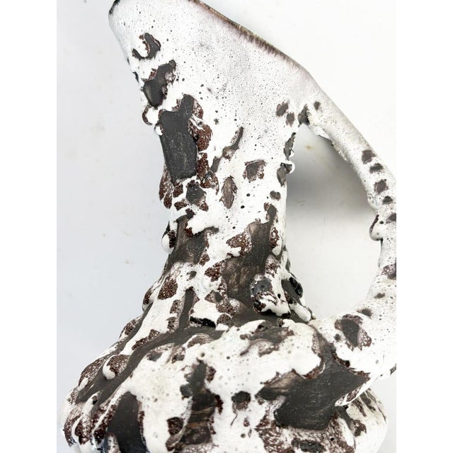 Ceramic White and Green Vase from Vallauris, France, 1960 For Sale - Image 7 of 13