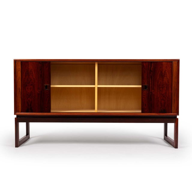 Axel Christensen Vintage Axel Christiansen Odder Rosewood Tambour Credenza Sideboard 1960s For Sale - Image 4 of 12