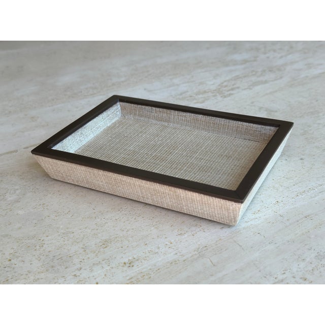 Contemporary Pigeon & Poodle Maranello Beige/Brown Abaca Tray - New For Sale - Image 3 of 4