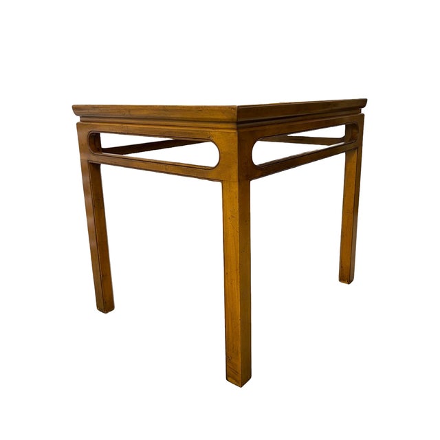 Baker Furniture Company 1970s Baker Furniture Mid-Century Chinoiserie Burlwood Side Table For Sale - Image 4 of 6
