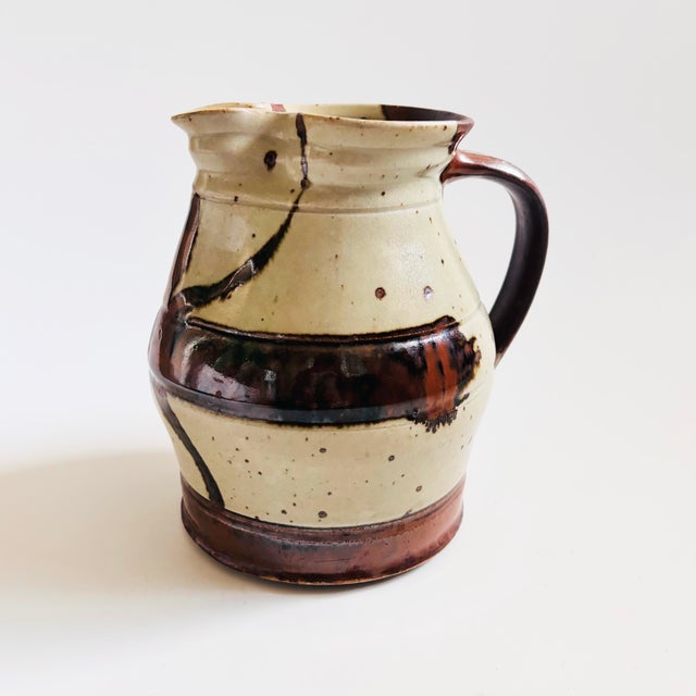 Vintage Studio Pottery Pitcher For Sale - Image 4 of 11