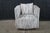 2 Late 20th Century Artistica Modern Grey Chenille Jacquard Fabric Ingrid Swivel Chairs II Pair For Sale - Image 6 of 18