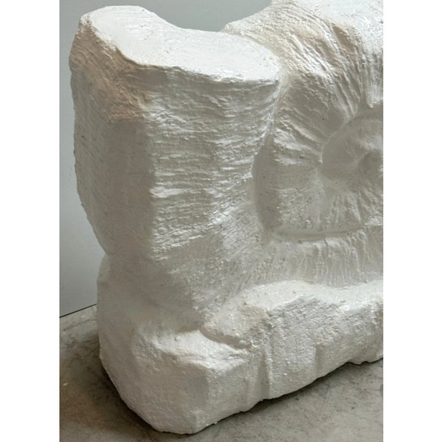 Serge Roche Pair Serge Roche Style Painted Plaster Nautilus Consoles or Dinning Table Bases For Sale - Image 4 of 12