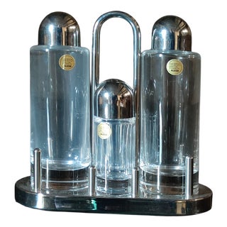 Alessi 5070 Condiment Set by Ettore Sottsass for Alessi, 1970s, Set of 5 For Sale
