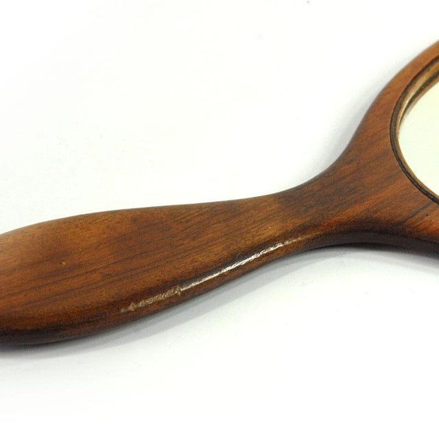 Small Teak Hand Mirror, 1970s For Sale - Image 6 of 12
