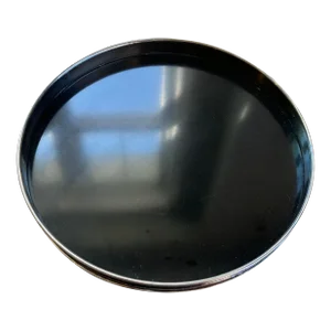 Vintage Mid Century Modern Large Italian Sterling Silver Black Laminate Bar Tray
