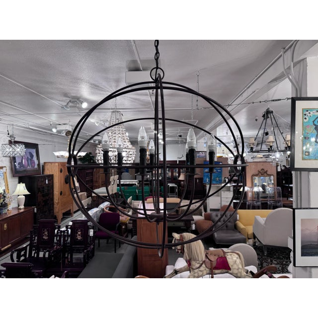 2000 - 2009 Timothy Oulton Gyro Six Light Chandelier For Sale - Image 5 of 12