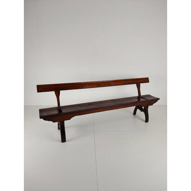 Victorian Pitch Pine Railway Bench For Sale - Image 17 of 17