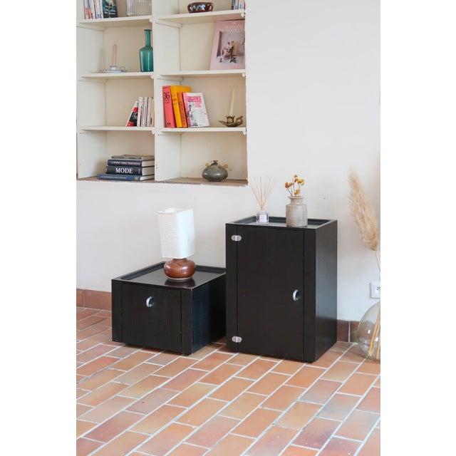 Black Lacquered Cabinets by Roche Bobois, France, 1990s, Set of 2 For Sale - Image 14 of 15