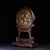 A beautifully crafted Chinese table screen (pingfeng), likely made of Huali (rosewood). The piece features a circular...