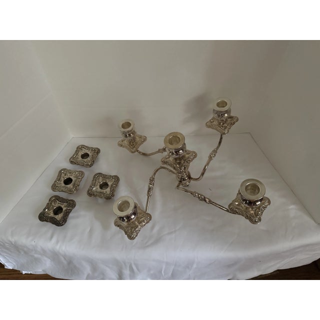 Silver Antique 19th Century Sheffield Silver Co. Candelabrum, Circa 1877 For Sale - Image 8 of 11